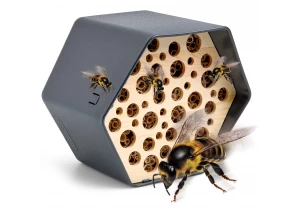 Nowoczesny hotel dla owadów, pszczół Capi Europe szary hexagon