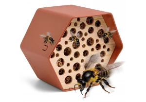 Nowoczesny hotel dla owadów, pszczół Capi Europe brązowy hexagon
