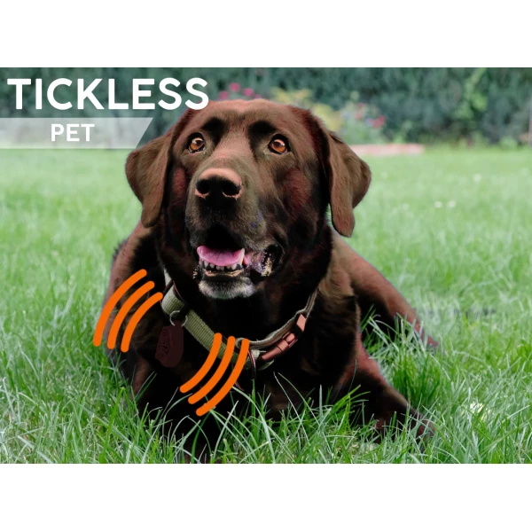 Odstraszacz kleszczy dla psów. Tickless Pet na kleszcze dla psa brązowy.