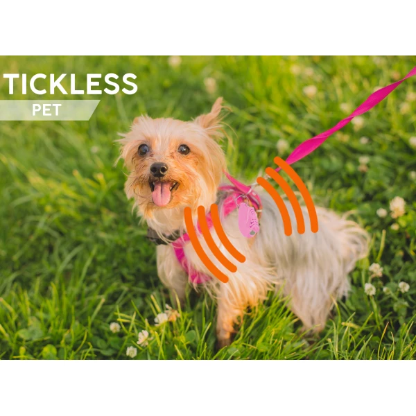 Odstraszacz kleszczy i pcheł dla psów. Tickless Pet na kleszcze dla psa różowy. 
