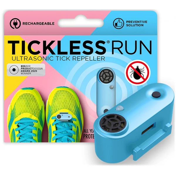 Urządzenie ultradźwiękowe na kleszcze TickLess Run UV BLUE dla biegaczy.