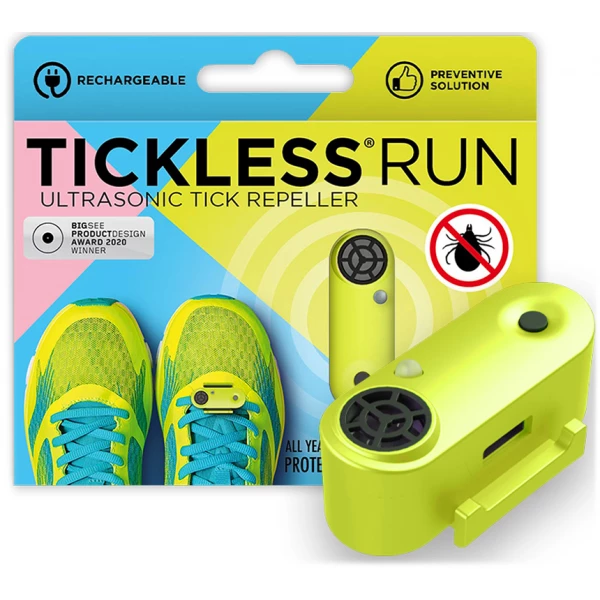 Urządzenie ultradźwiękowe na kleszcze TickLess Run UV YELLOW dla biegaczy.