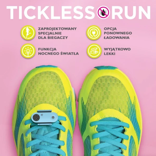 Odstraszacz kleszczy TickLess Run UV BLUE. Odstraszacz na kleszcze dla biegaczy.