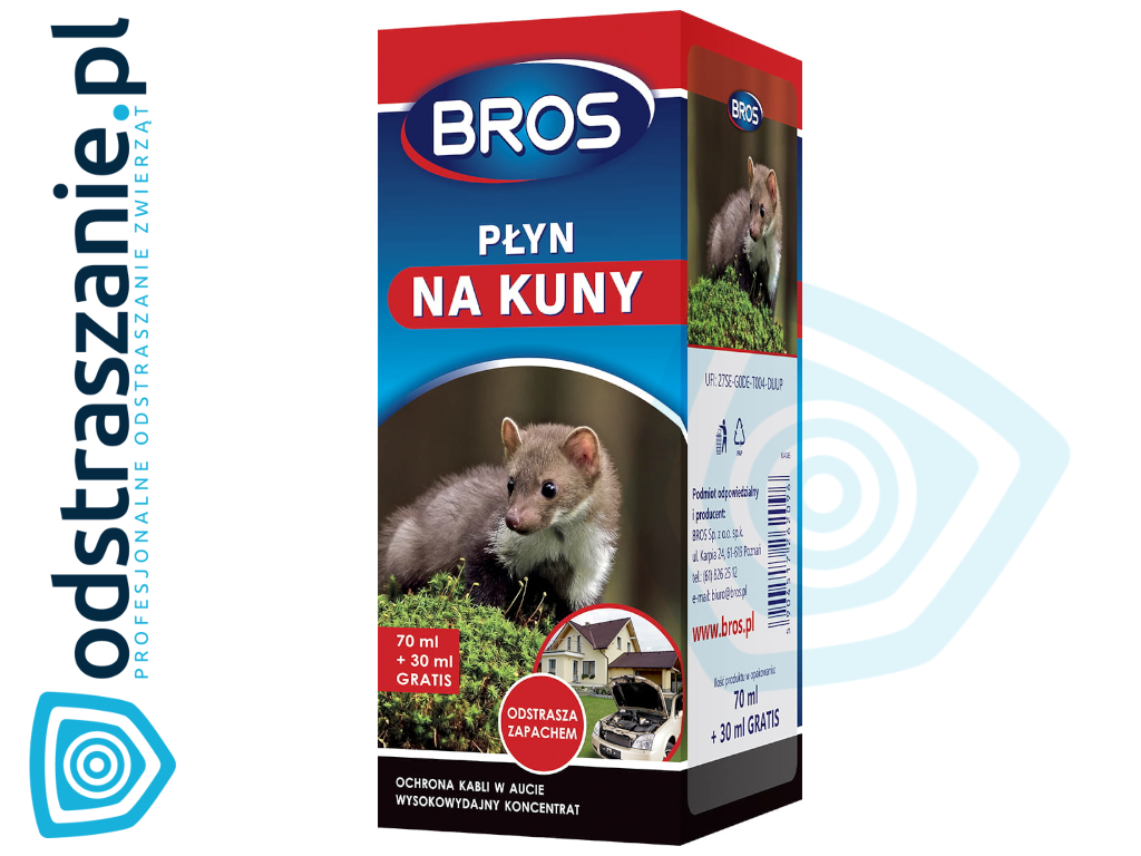 bros, płyn na kuny, środek odstraszający kuny, co na kuny, sposób na kuny, kuna w samochodzie