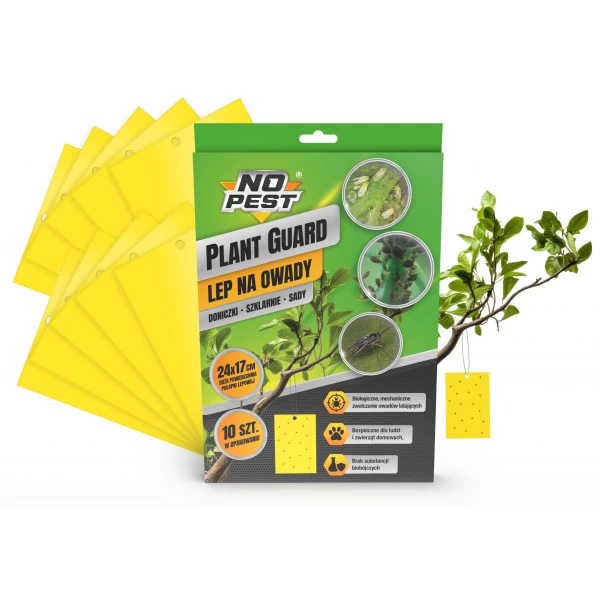 Skuteczny lep na muchy, muszki owocówki, owady Plant Guard No Pest® 10 szt
