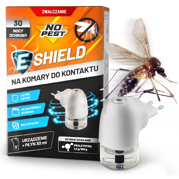 Środek na komary do kontaktu No Pest® E-Shield urządzenie płyn/wkład