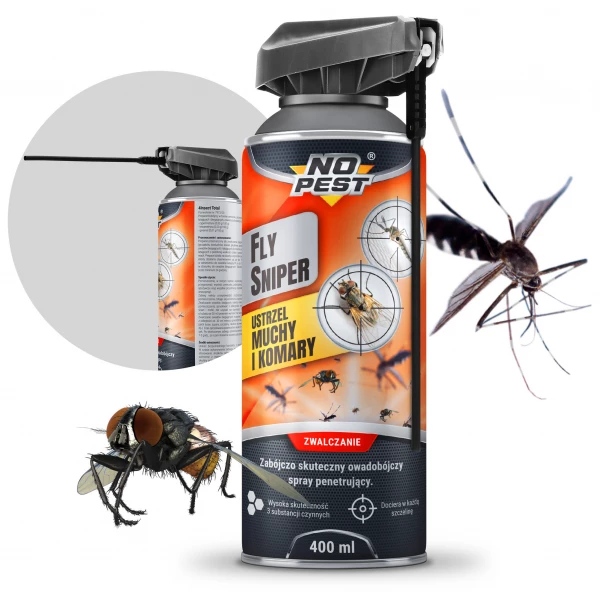 Środek na muchy, komary ćmianki spray Fly Sniper No Pest® 400ml