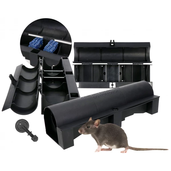 Stacja deratyzacyjna karmnik na trutkę na szczur, myszy No Pest® z kluczykiem