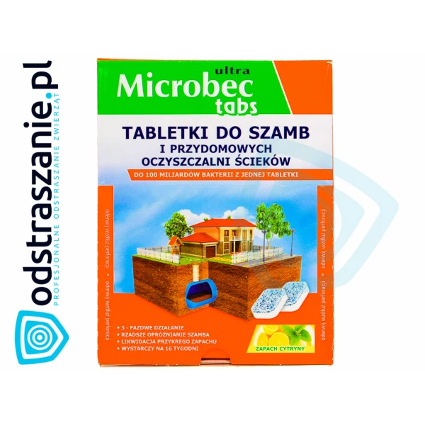 Tabletki do szamba, oczyszczalni. Bakterie do szamba Microbec Ultra Tabs 16x20g.