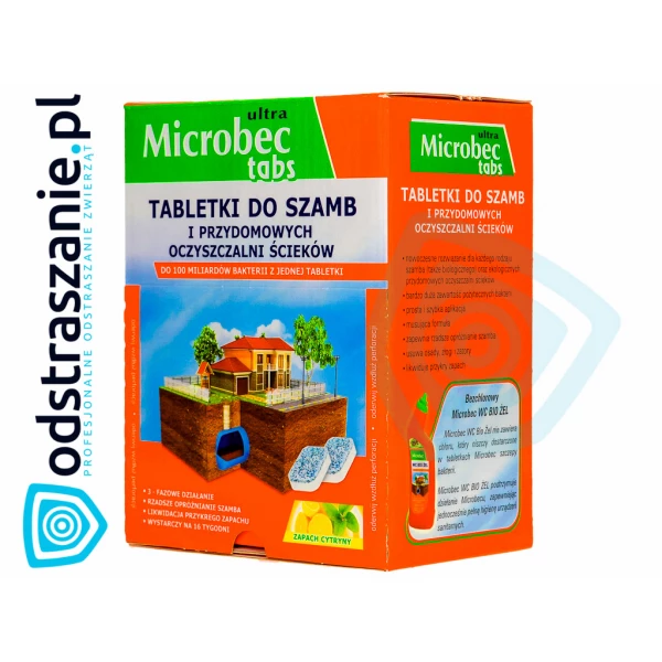 Tabletki do szamba, oczyszczalni. Bakterie do szamba Microbec Ultra Tabs 16x20g.