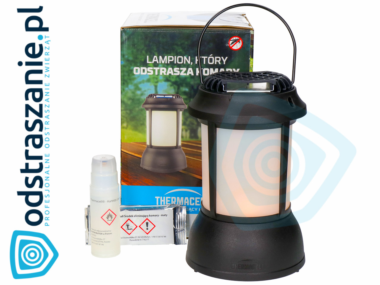 thermacell lampion led, odstraszacz komarów, meszek, na komary, meszki