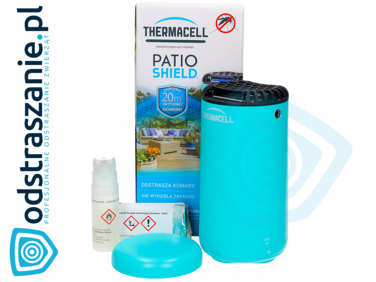 thermacell patio shield, odstraszacz komarów, meszek, na komary, meszki