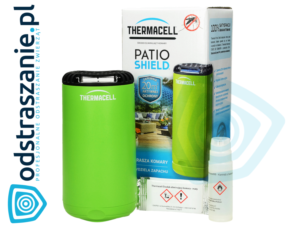 thermacell patio shield, odstraszacz komarów, meszek, na komary, meszki