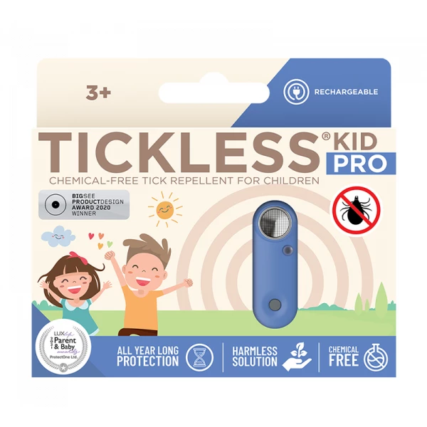 Tickless Kid Pro Greek urządzenie ultradźwiękowe na kleszcze dla dzieci niebieski