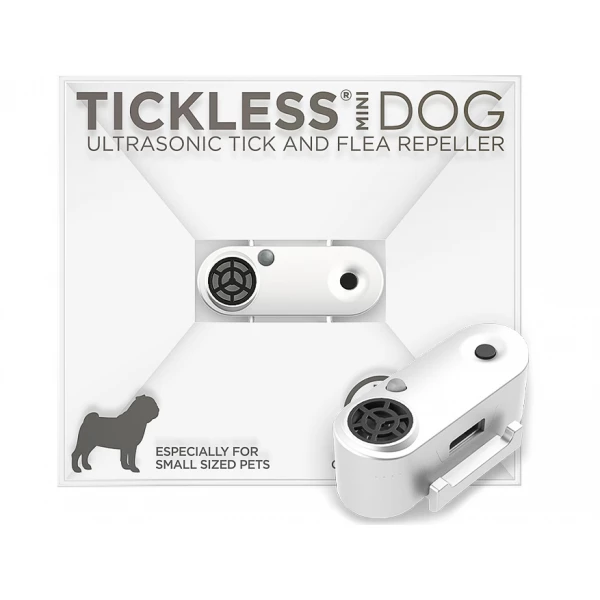 Tickless Mini Odstraszacz na pchły i kleszcze dla psów biały