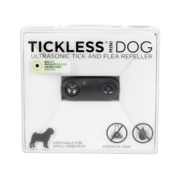 Tickless Mini Odstraszacz na pchły i kleszcze dla psów czarny