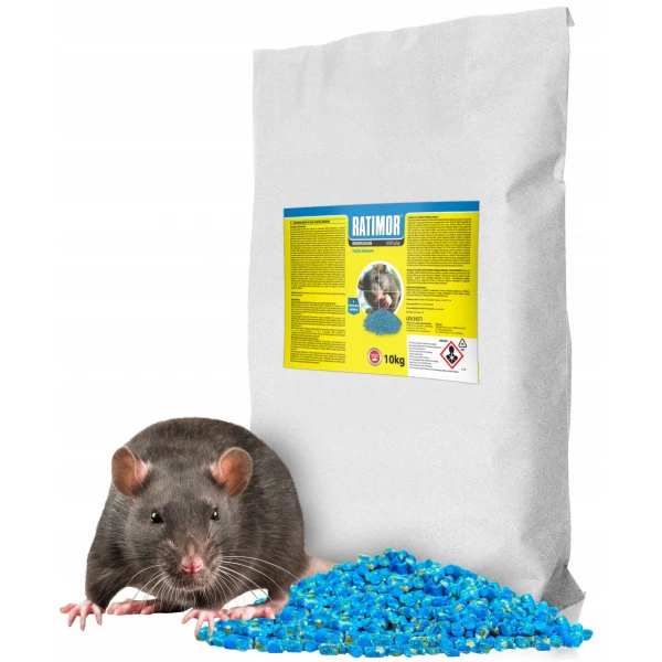 Trutka granulat na szczury, myszy Ratimor pellet niebieski 10KG