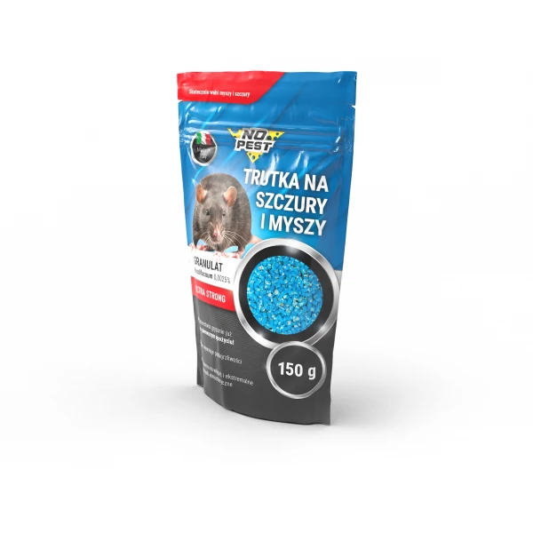 Trutka na szczury, myszy, gryzonie No Pest® brodifakum niebieski granulat, pellet 150g