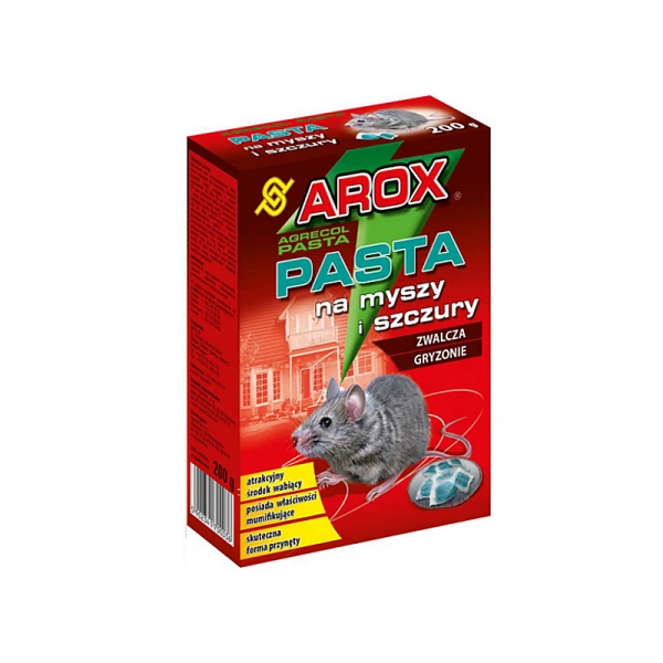 Trutka na szczury, trutka na myszy (AROX) pasta (saszetki) - 200 gram.