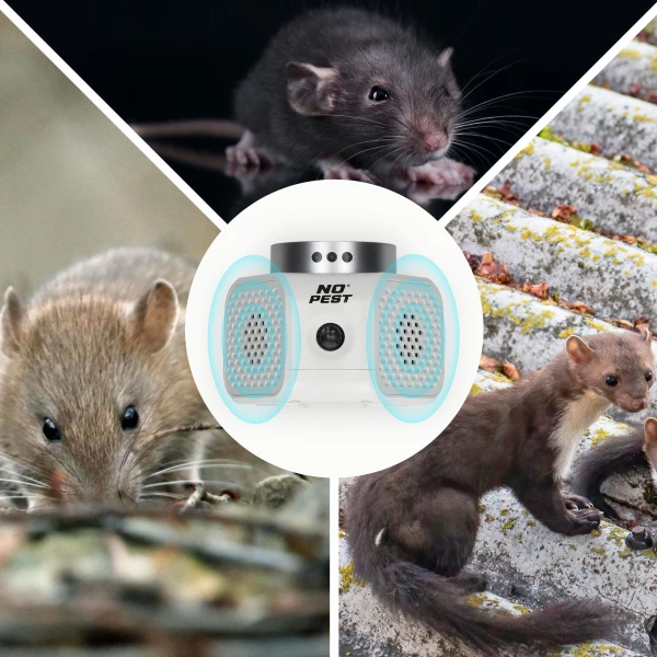 Ultradźwiękowy odstraszacz myszy i gryzoni No Pest® Quattro Pro Ultrasonic Pest Repeller 